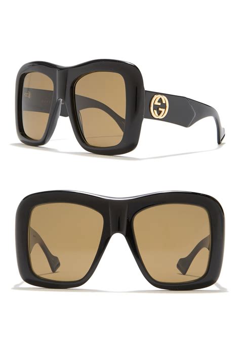 gucci oversized square sunglasses black